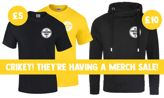 Crikey! They're having a merch sale!